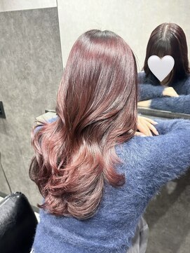 エースヘアー(A.hair) ワインレッド/レイヤーカット/髪質改善