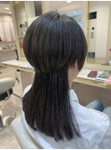 クラゲヘアー姫カットレイヤー前下がりボブウルフハイレイヤー