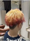 無造作マッシュメンズショート☆マットカラーデジタルパーマ