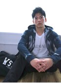 韓国マッシュウルフセンターパート似合わせカットアップバング