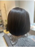 髪質改善ナチュラルボブ暗めカラー
