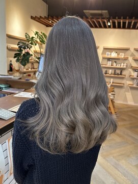 ラフ バイ マグ 南松本(R.A.F. by Mag) アッシュグレーケアブリーチハイトーンカラー冬カラー透明感