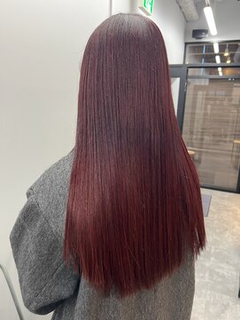 ヌープヘアーアイス(NUUP.hair ici) ブリーチなしでできるボルドーカラー