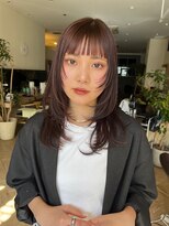 トリッカ シブヤ(TRICCA SHIBUYA)&nbsp;ラベンダーブラウン/くびれミディアム/艶カラー/透明感カラー