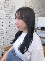 ザ カラー ラボ(THE COLOR LABO) 顔まわりレイヤー 艶髪 オリーブブラウン トリートメント