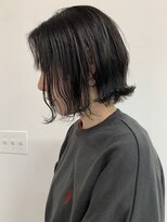 フィル(fil)&nbsp;外ハネ／切りっぱなし／ダークグレー