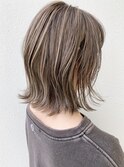 【morio札幌】大人かわいいハイライトカラー外ハネミディ