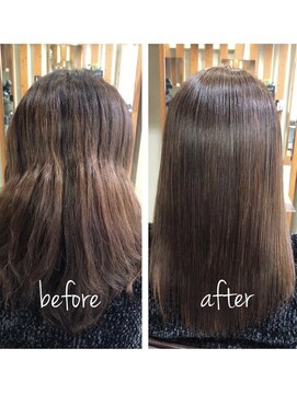 ヘア ソムリエ ゼアラ(hair sommelier Zara) 【髪質改善】ふんわり縮毛矯正/カラー/30代/くせ毛が悩み