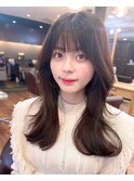 ロングレイヤーカット／韓国ヘア【アフロート小笠原」