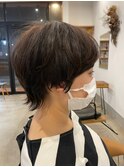 20代30代40代大人キレイ すっきりボブ 奥行きショート暗髪