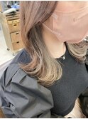 韓国風 ホワイトベージュのインナーカラー【横浜】w