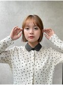 フェザーバングが大人かわいい＃キレイめカーキグレージュ
