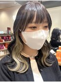 ミルクティーベージュダブルカラーケアブリーチインナーカラー