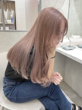 ロンド レア 天神大名店(Lond Le’a) ダブルカラーピンクベージュベージュカラーケアブリーチレイヤー