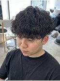 ニュアンスパーマメンズマッシュメンズヘアツーロック刈り上げ