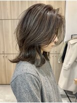 ウェイズトウキョウ 新宿店(Ways TOKYO)&nbsp;ボブハイライト　グレージュ　レイヤーカット　ウルフカット