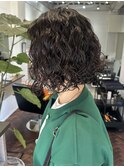 【白石】しっかりリッジのあるスパイラルボブパーマ原宿