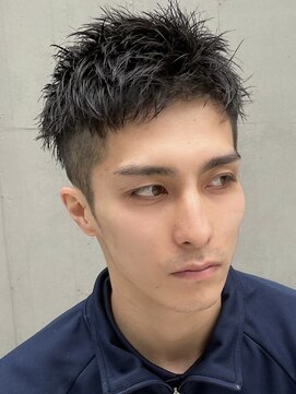 フィフス 仙台(fifth) 仙台スパイキーショートアップバングツーブロック30代40代◆