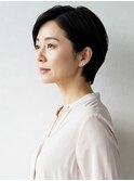 40代/50代/60代ひし形小顔ショートボブ絶壁解消白髪ぼかし△6