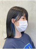 調布インナーカラーダブルカラーブルーミディアムブリーチ20代