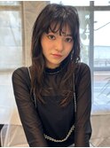 ダークブラウン 艶髪 髪質改善トリートメント 20代 顔周りカット
