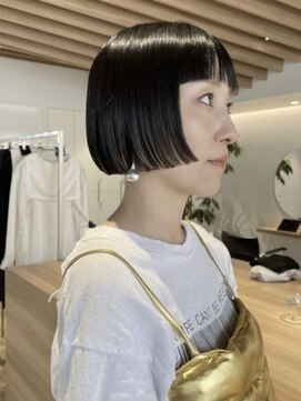 ネイビー チャムズ 久留米(NAVY chums) ボブ/前上がりボブ/ぷつっと前髪