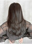 美髪韓国ヘアロングくびれヘア顔周りレイヤー_ba555291