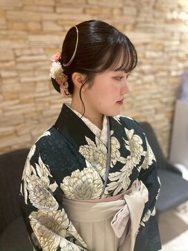 成人式/卒業式セット☆編み込みアレンジ/シニヨン/和装/袴/上品