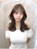 透明感カラーブリーチなしダブルカラー