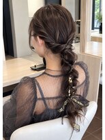 アース いわき店(HAIR&MAKE EARTH)&nbsp;ゴージャス編みおろし×華やかヘアアレンジ