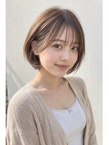 ミレット 竹ノ塚東口店(miret)&nbsp;ショートボブ髪型20代30代40代50代前髪あり前髪なし面長丸顔越谷