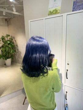 ソワン ドゥ ブレス エルネ 立花店(soin de brace elne) ブルー/ハイトーン/ダブルカラー/ケアブリーチ/艶髪/Oggi Otto