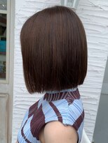 ヘアーエポック(hair epoque) 小顔ストレートボブ黒髪グレージュダークアッシュモード