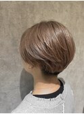 20代30代40代に人気!ミルクティーベージュ×ショートボブ!