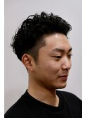 ツーブロックショートパーマスタイル