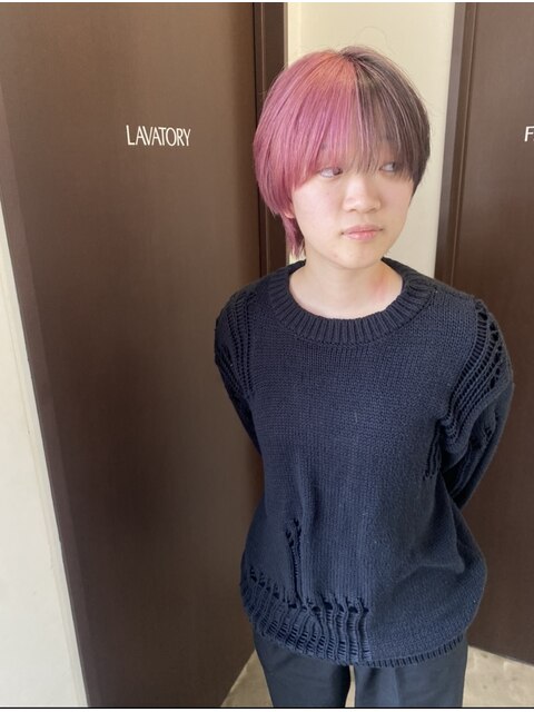 pink grayge×pale pink