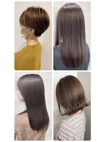 美容室フルール&nbsp;外ハネヘルシースタイルショコラアッシュふんわり丸みカール