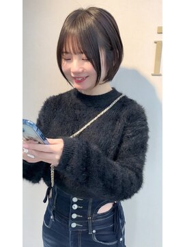 イチイ 巣鴨店(ichii) ナチュラルボブ前髪ありイメチェン20代30代40代50代ショートボブ