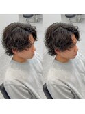 センターパートウルフサーフカール