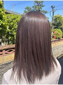 髪質改善カラー×ブラウン