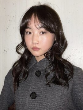小顔/オリーブグレー/ココアベージュ/黒髪/レイヤー