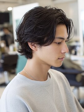 ニュアンスパーマ/フェザーパーマ/メンズビジネスヘア