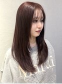 レッドブラウン/レイヤーカット