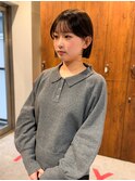 ぱっつりあごラインボブ