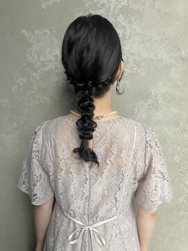 コトナ(kotona) 編み下ろしヘアセット結婚式ヘアセットヘお呼ばれセットカチモリ