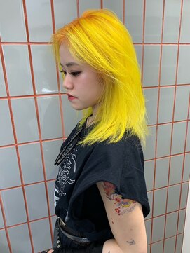 ペレ 原宿(PELE) ダブルカラー/ケアブリーチ/羽エクステ/原宿