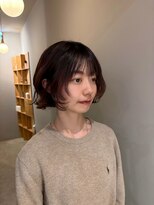 サンプラス(san+)&nbsp;【マユコ】ウルフレイヤーボブデジタルパーマ顔まわりレイヤー