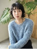 黒髪ボブパーマ