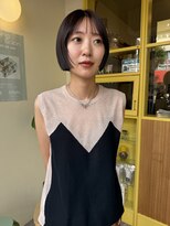 ヒントステーション(HINTSTATION) 〈浅草 半個室〉ブリーチなし透明感アッシュコンパクトミニボブ