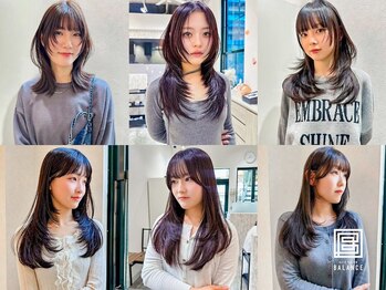 バランス 福山店(BALANCE.)の写真/【福山駅3分】赤みを抑えた透明感カラー×髪質改善で、秋らしく柔らかなツヤ髪へ♪